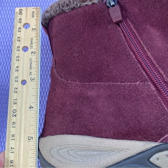 Easy Spirit Excel Cold Weather BOOTIES. Water Resistant Mauve Suede Zip Up 9.5ww - Picture 7 of 9